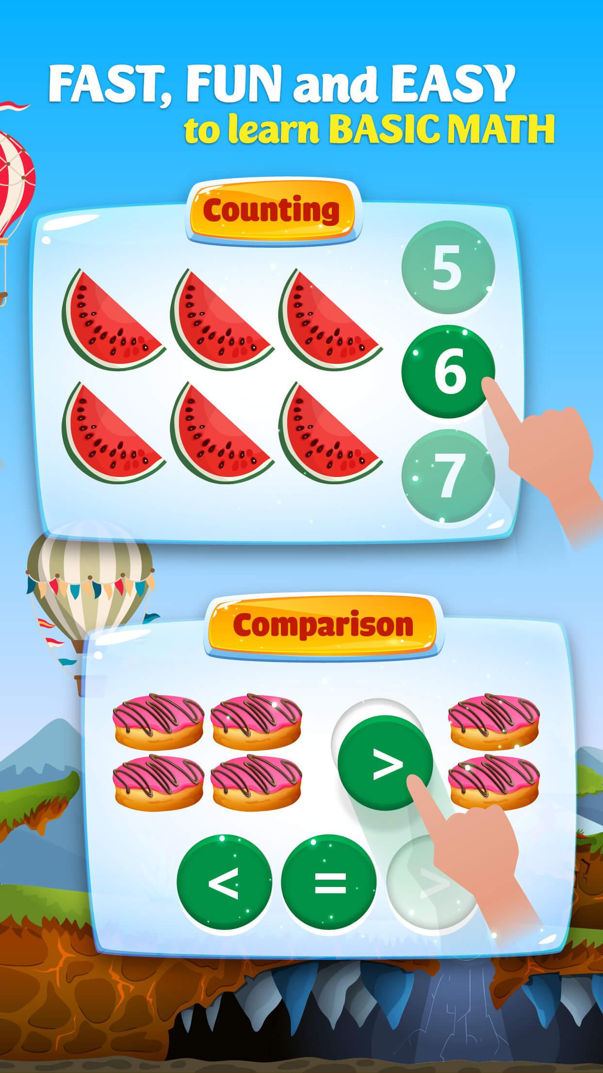 اسکرین شات 2 بازی Math games for kids: 1-2 grade