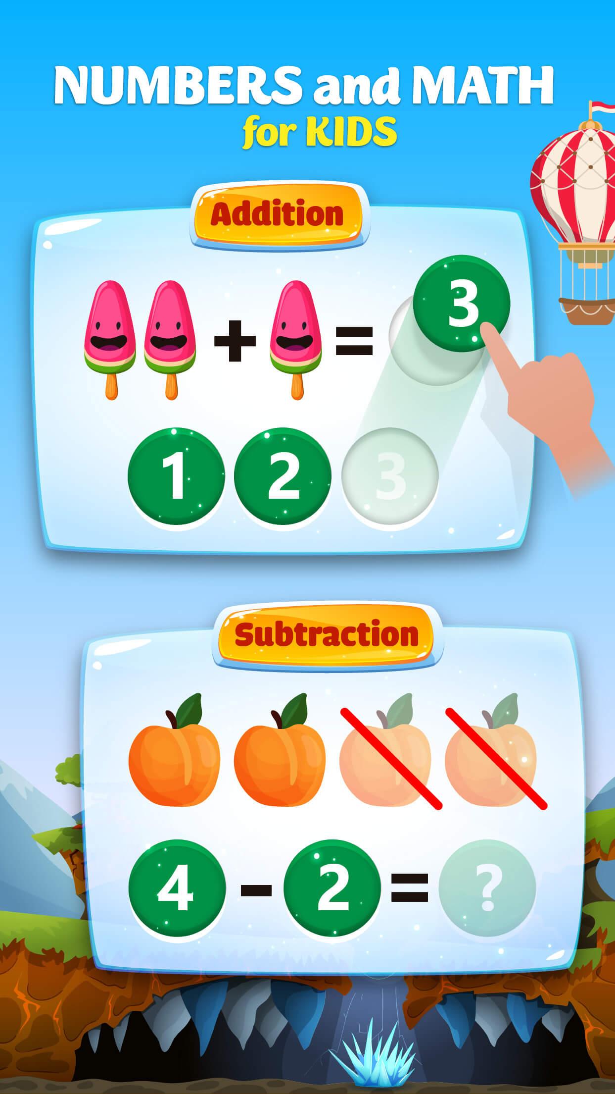 اسکرین شات 1 بازی Math games for kids: 1-2 grade
