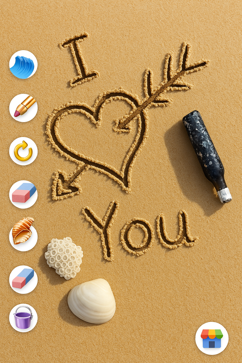 اسکرین شات 1 برنامه Sand Draw Creative Art Drawing