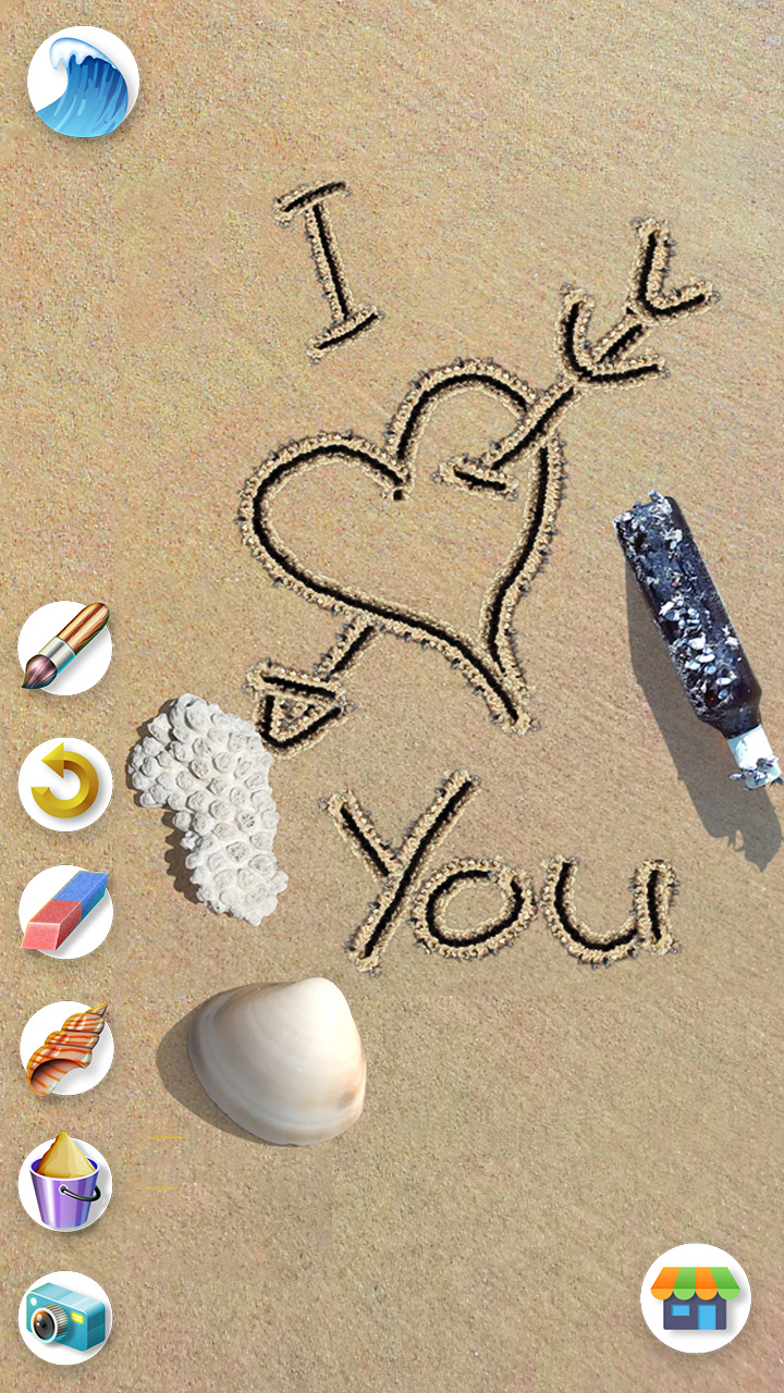 اسکرین شات 1 برنامه Sand Draw Creative Art Drawing