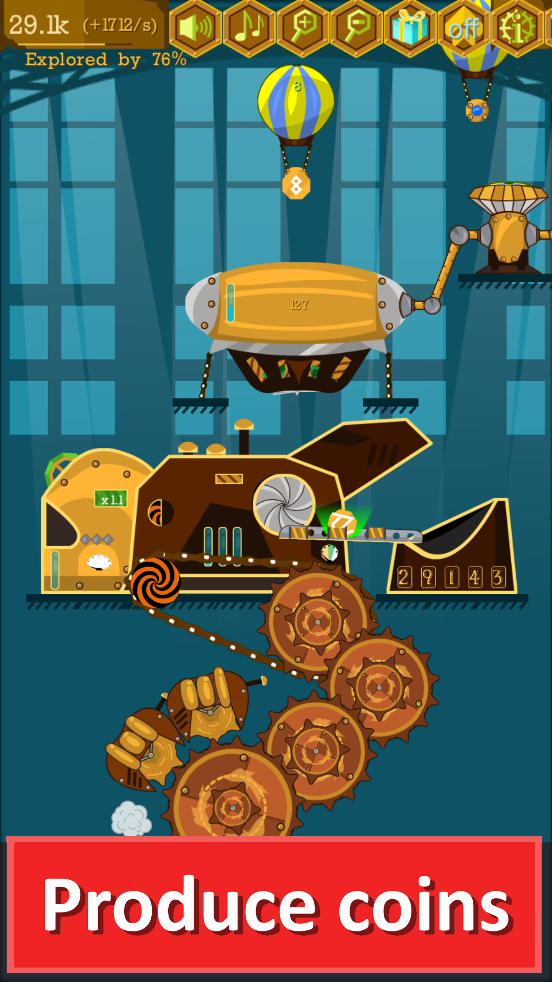 اسکرین شات 2 بازی Steampunk Idle Gear Spinner
