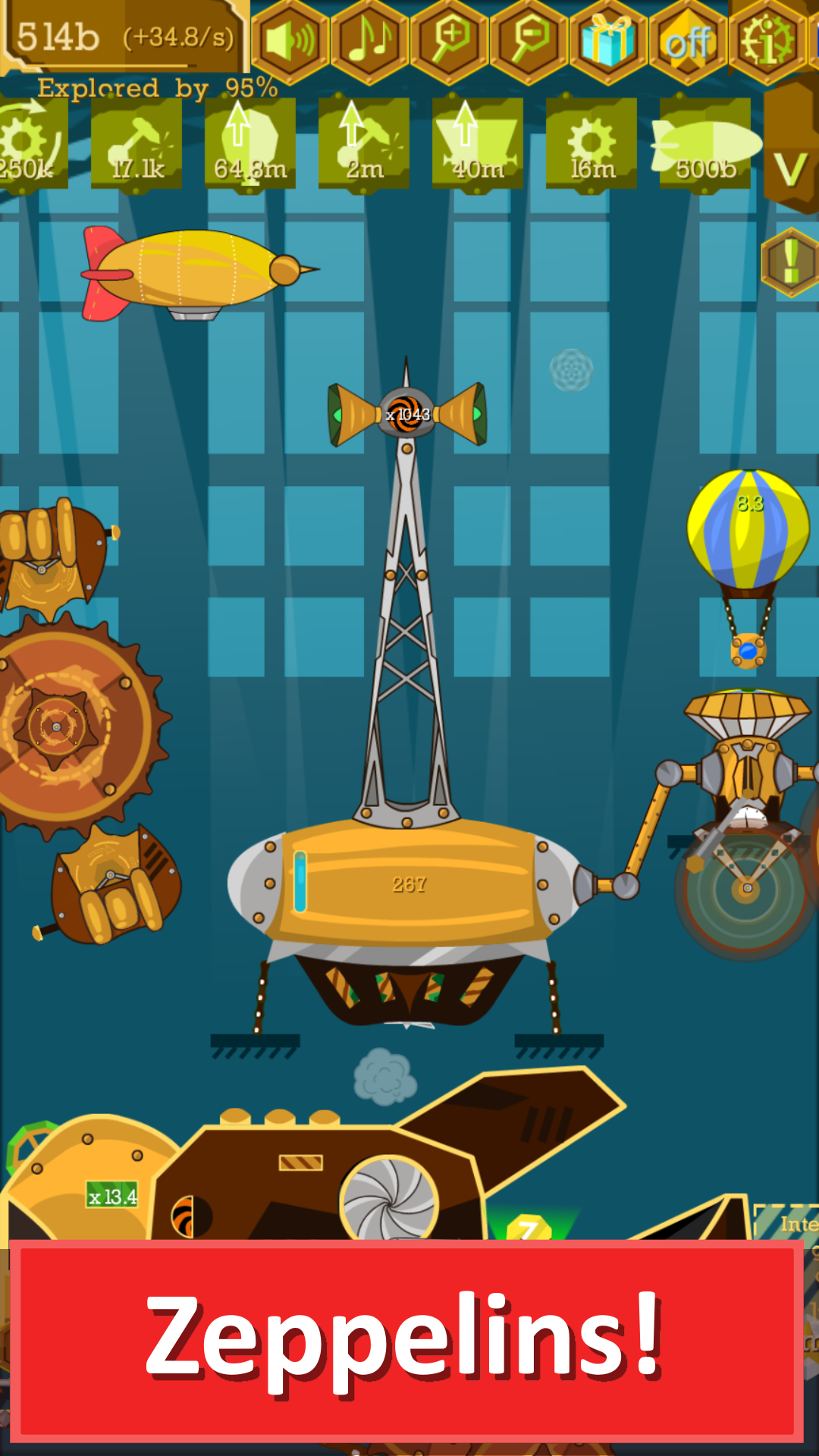 اسکرین شات 4 بازی Steampunk Idle Gear Spinner