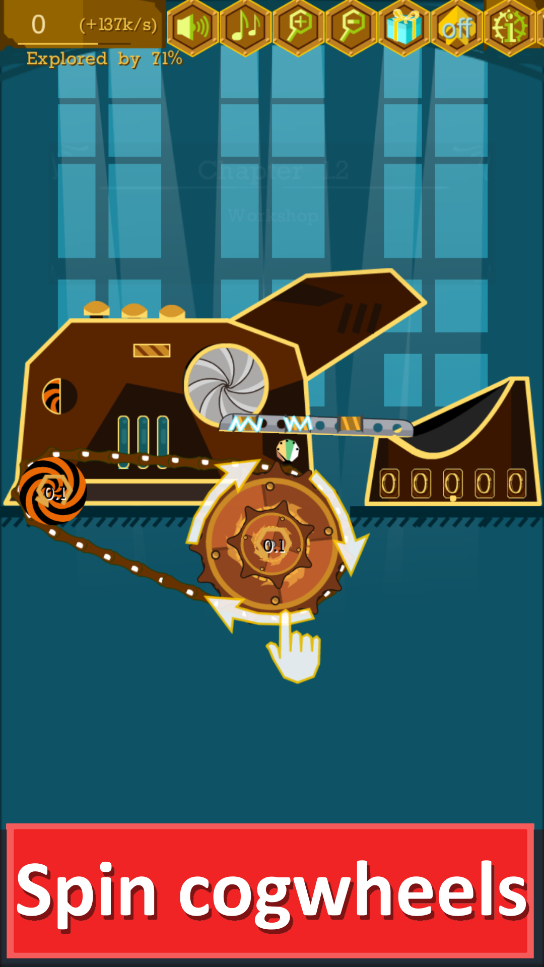 اسکرین شات 1 بازی Steampunk Idle Gear Spinner
