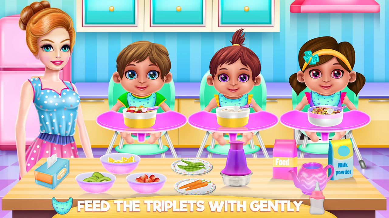 اسکرین شات 4 برنامه Crazy Mommy Triplets Care