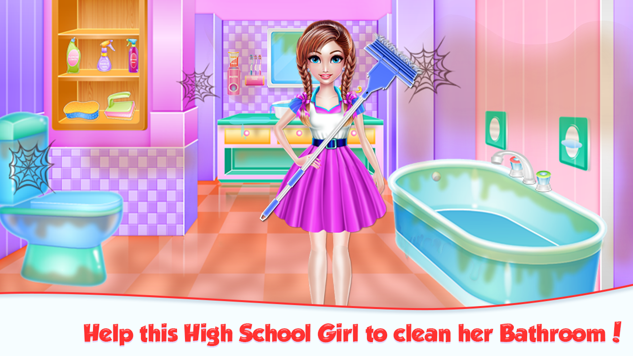 اسکرین شات 2 بازی Highschool Girl House Cleaning