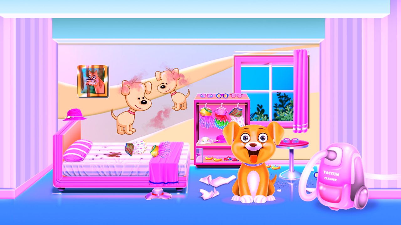 اسکرین شات 3 بازی Puppy Home House Cleaning