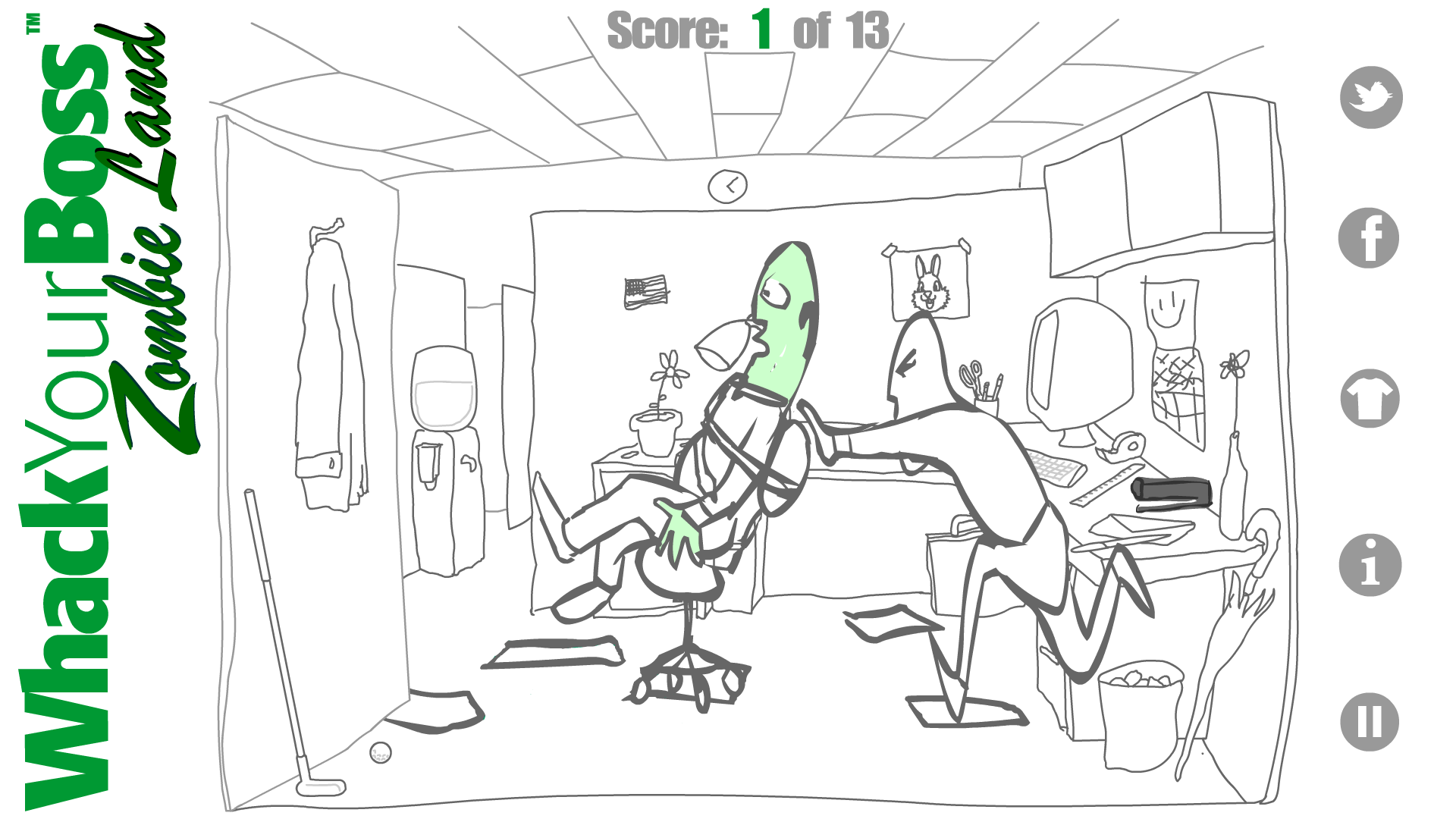 اسکرین شات 3 بازی Whack Your Boss ~ Zombie Land