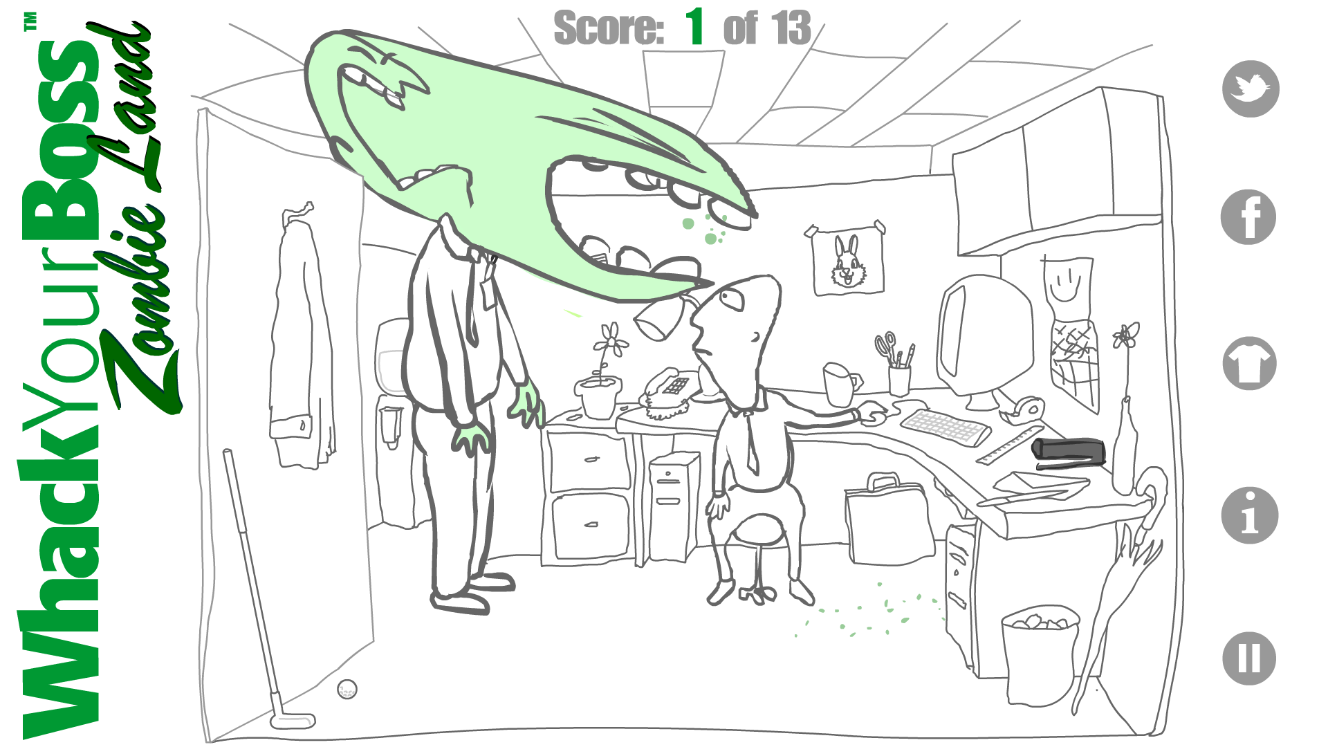 اسکرین شات 2 بازی Whack Your Boss ~ Zombie Land