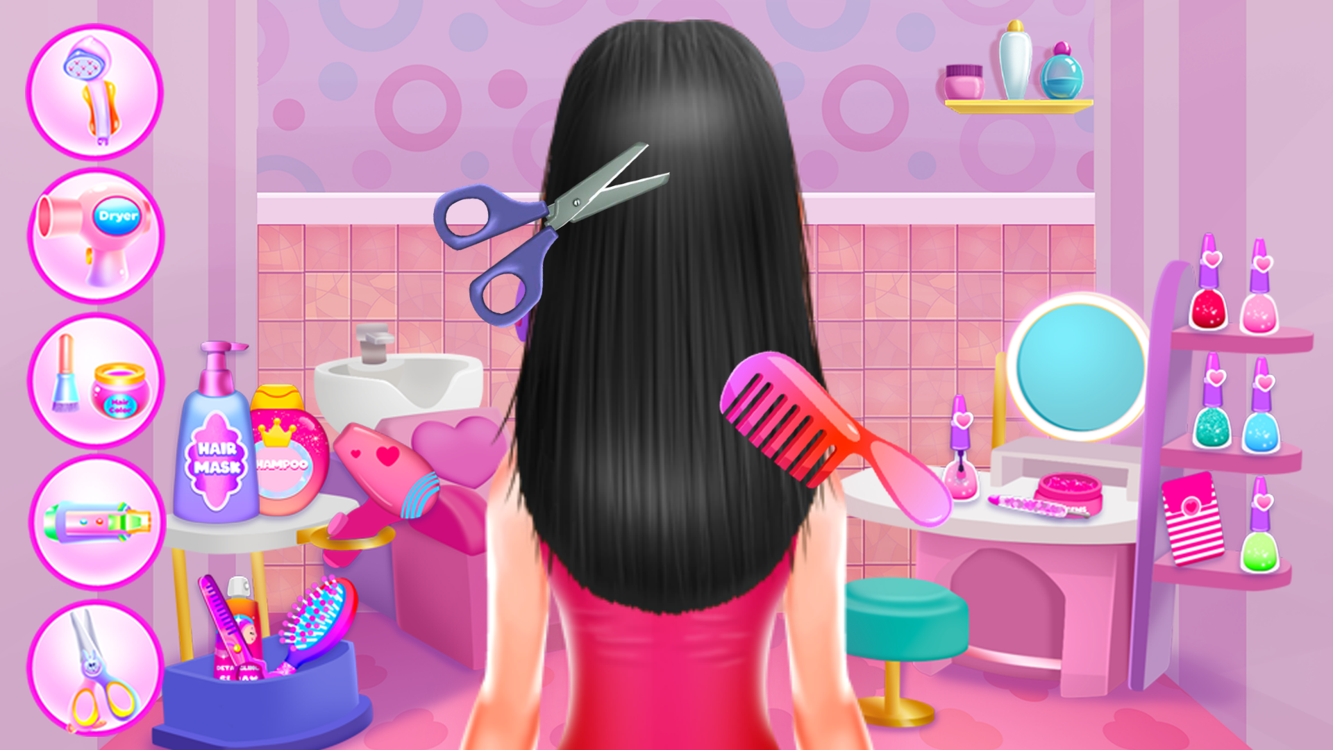 اسکرین شات 1 برنامه Colorful Fashion Hair Salon