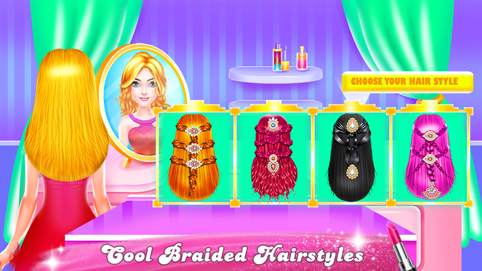 اسکرین شات 2 برنامه Colorful Fashion Hair Salon