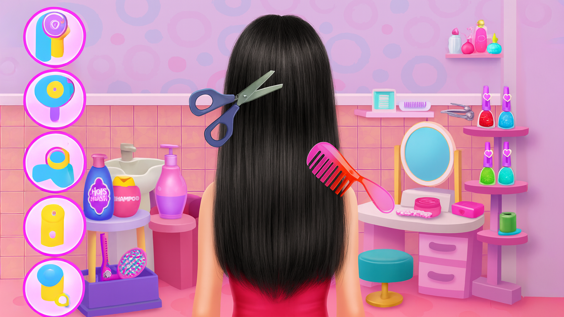 اسکرین شات 1 برنامه Colorful Fashion Hair Salon