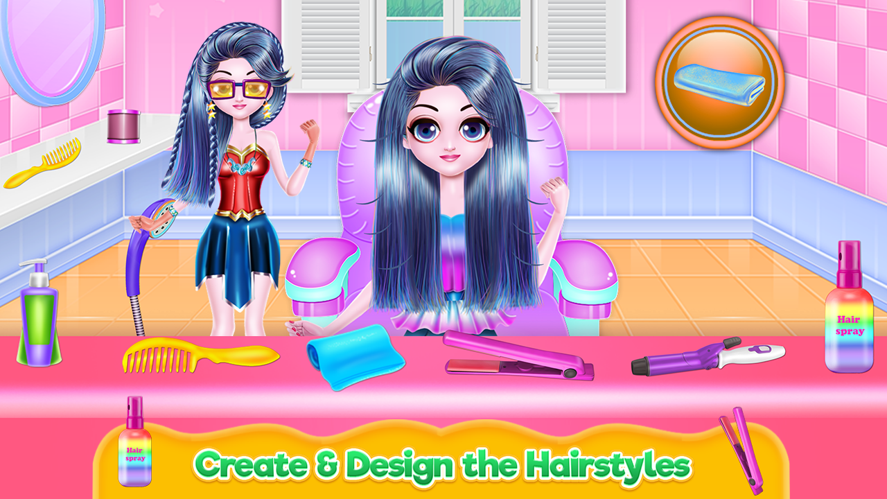 اسکرین شات 2 برنامه Cosplay Girl Hair Salon