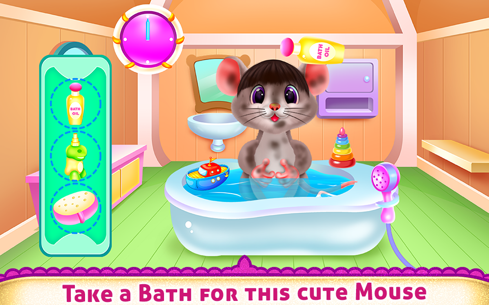 اسکرین شات 2 برنامه Cute Mouse Caring And Dressup