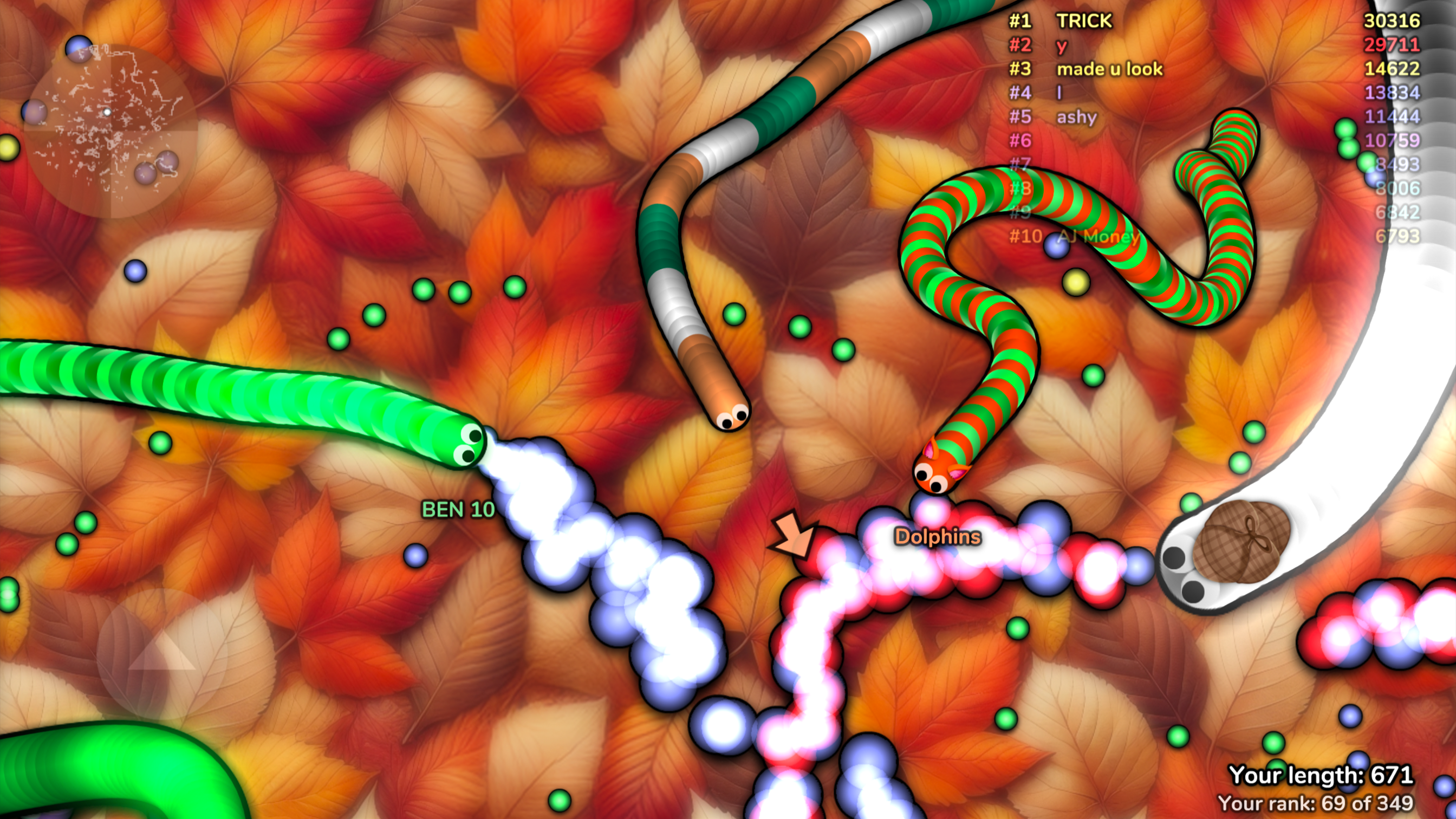 اسکرین شات 2 بازی slither.io