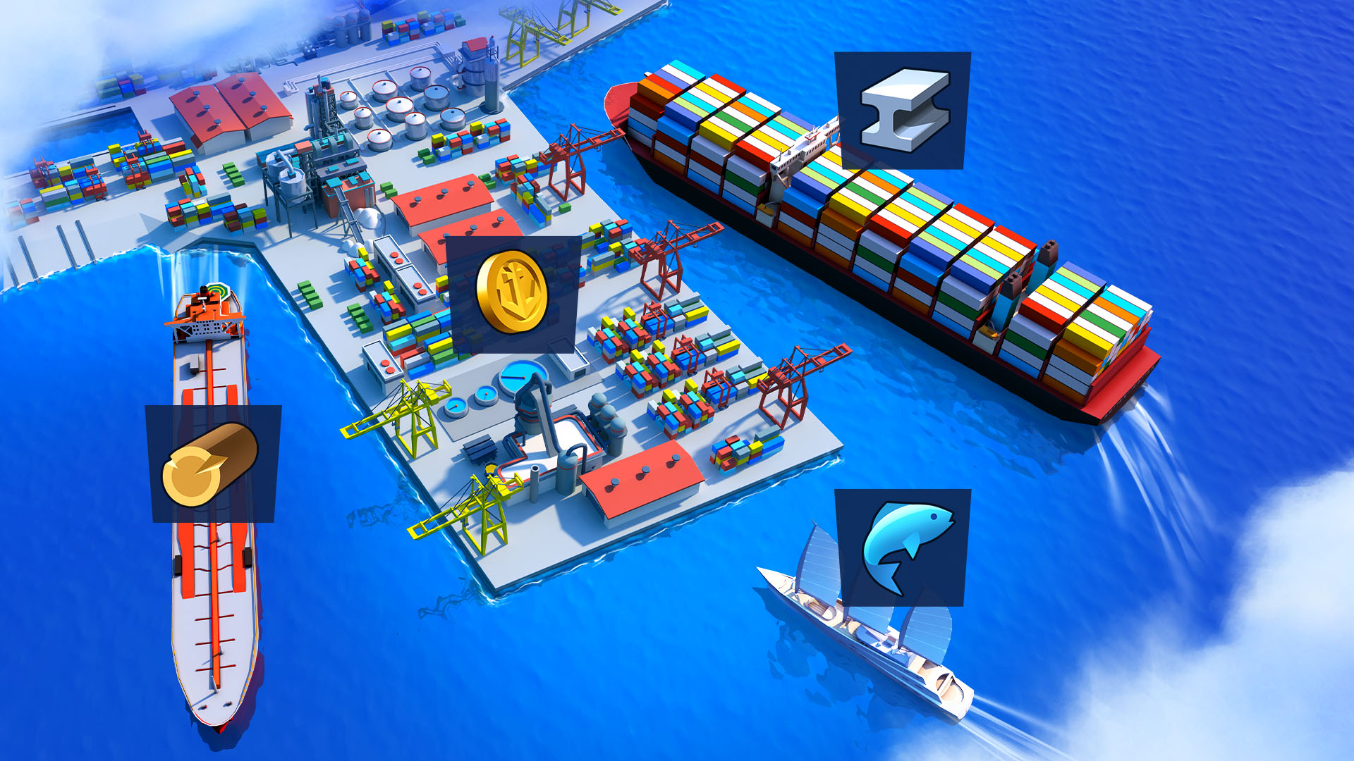 اسکرین شات 5 بازی Sea Port: Cargo Boat Tycoon