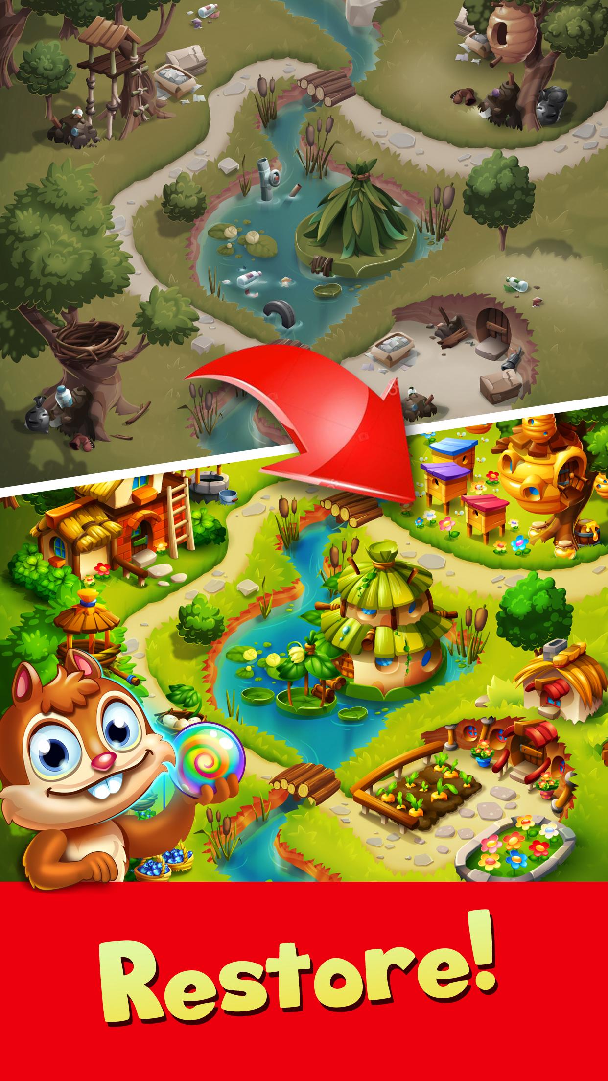 اسکرین شات 2 بازی Forest Rescue: Bubble Pop
