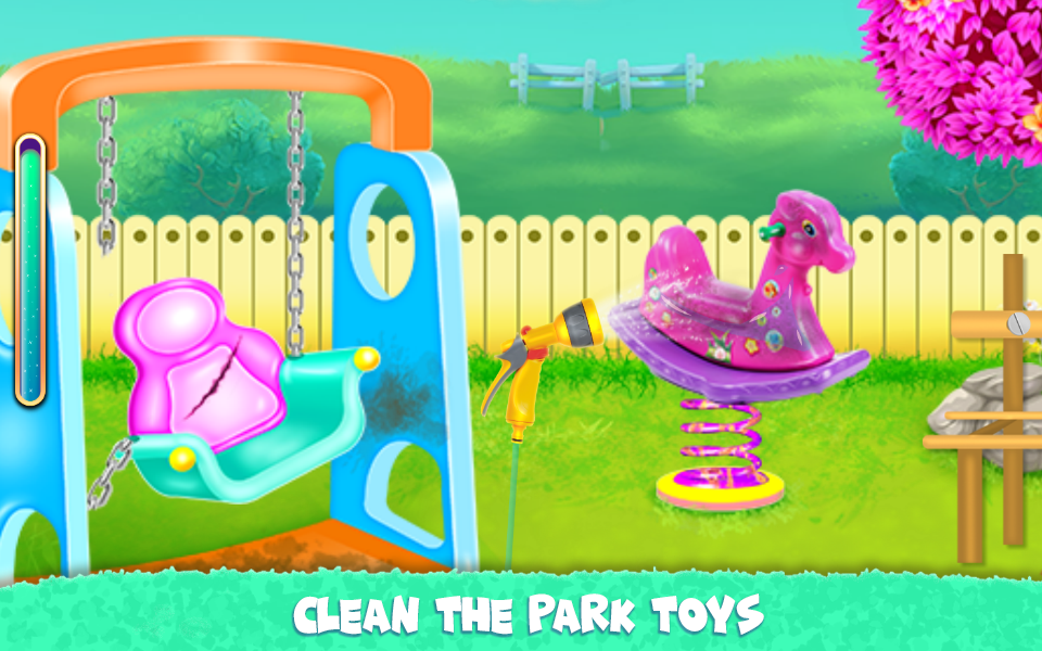 اسکرین شات 2 برنامه Childrens Park Garden Cleaning