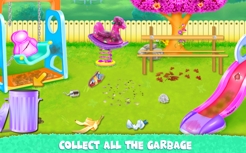 اسکرین شات 1 برنامه Childrens Park Garden Cleaning