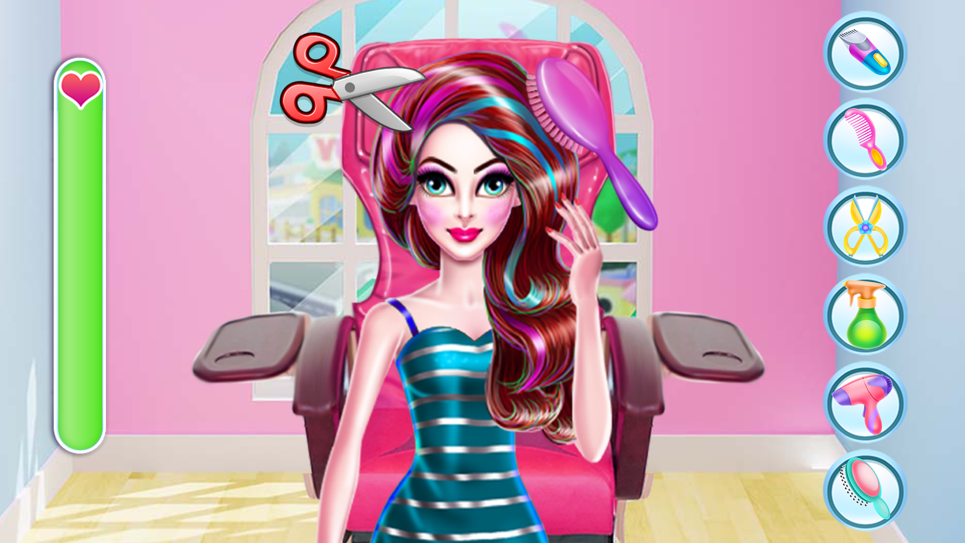 اسکرین شات 2 برنامه Fashion Girl Hair Salon