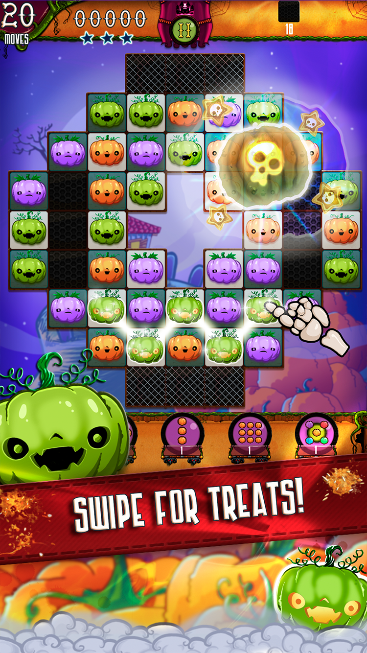 اسکرین شات 2 بازی Halloween Swipe - Match-3