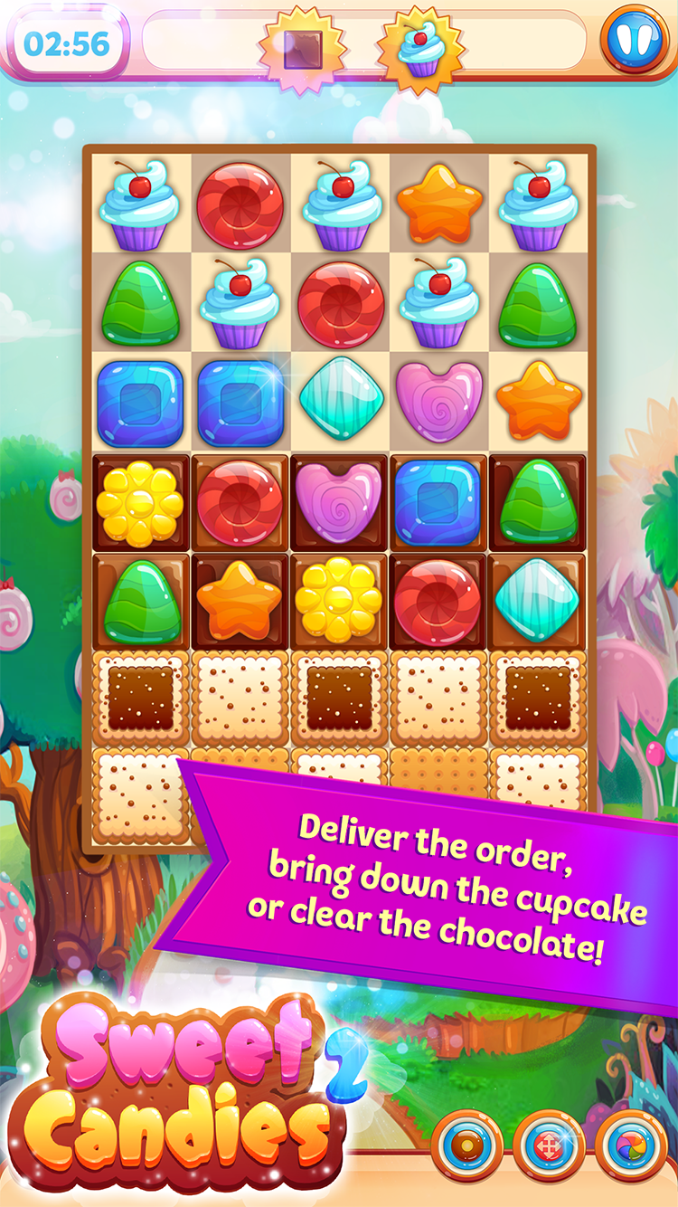 اسکرین شات 3 بازی Sweet Candies 2 - Match 3