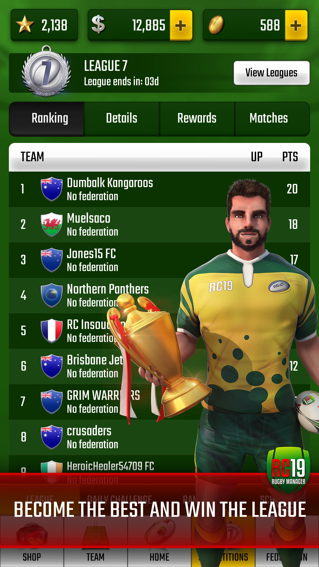 اسکرین شات 4 بازی Rugby Champions 19