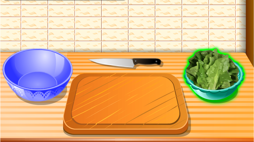 اسکرین شات 1 بازی girls games salad cooking game