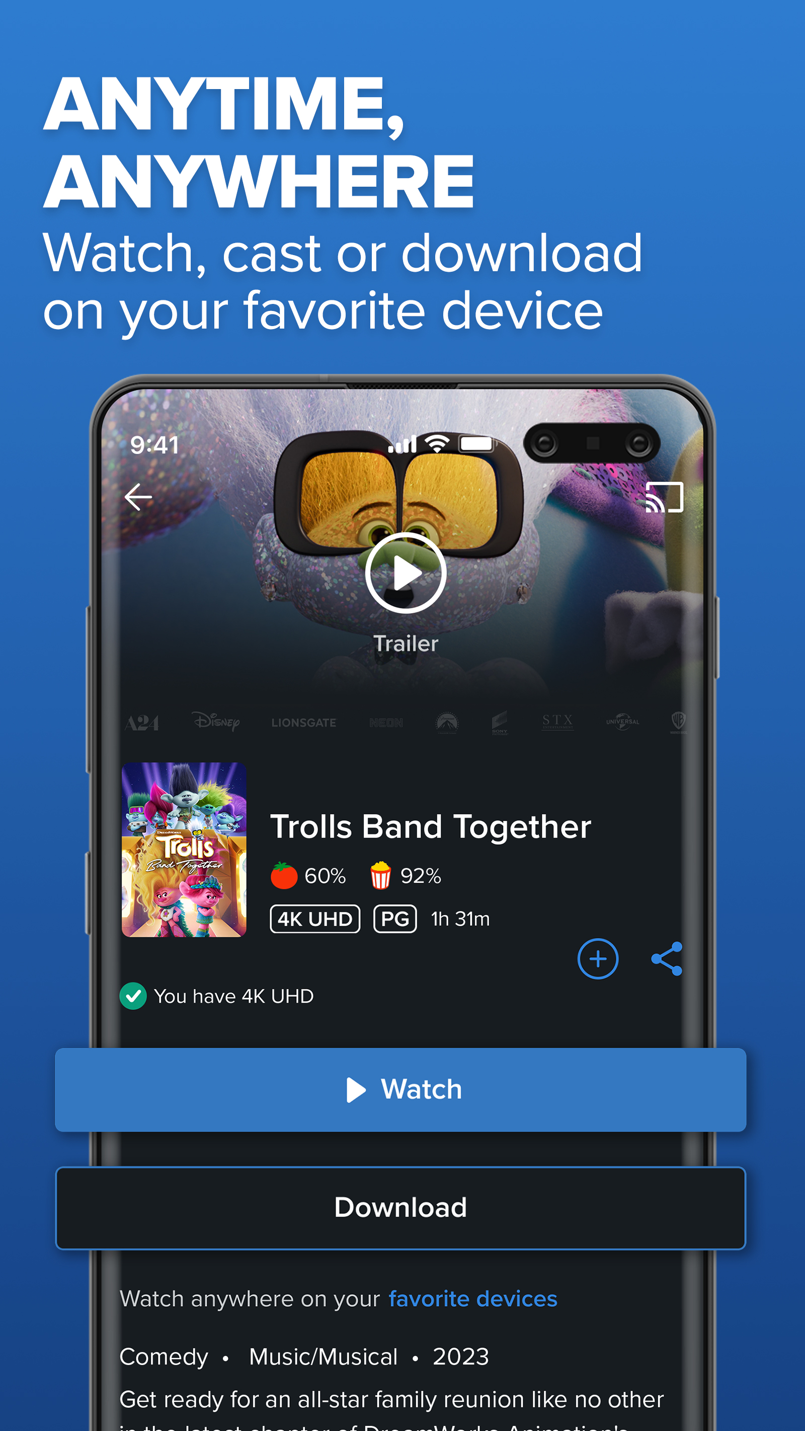 اسکرین شات 8 برنامه Fandango at Home