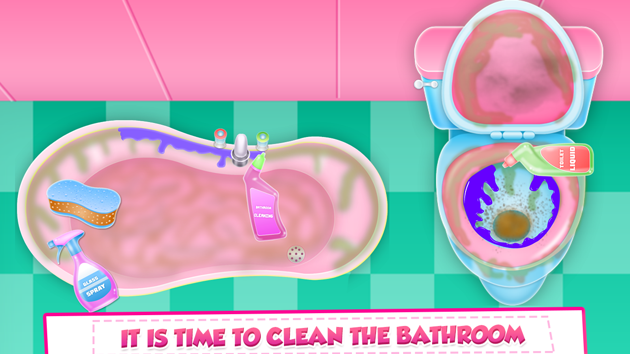 اسکرین شات 1 بازی Bathroom Cleaning Time