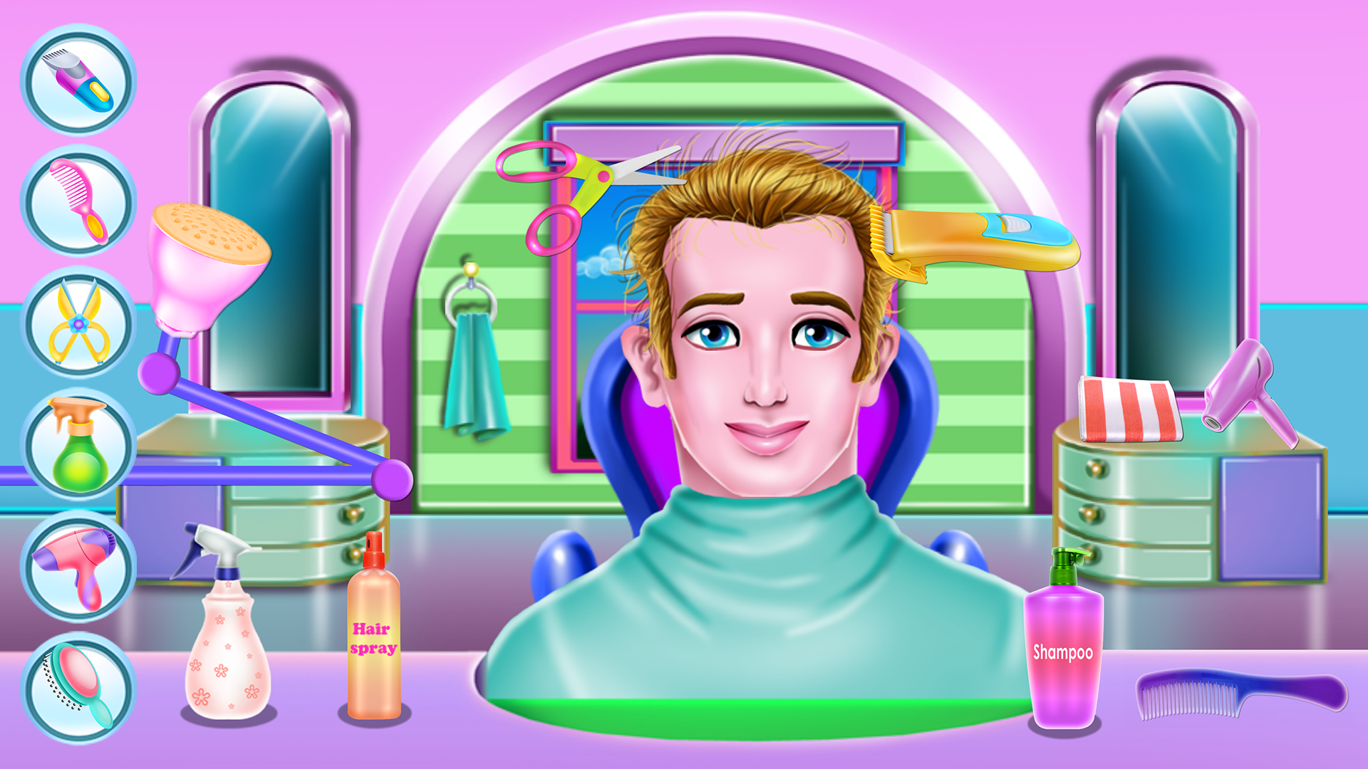 اسکرین شات 3 بازی Daddys Hair Salon