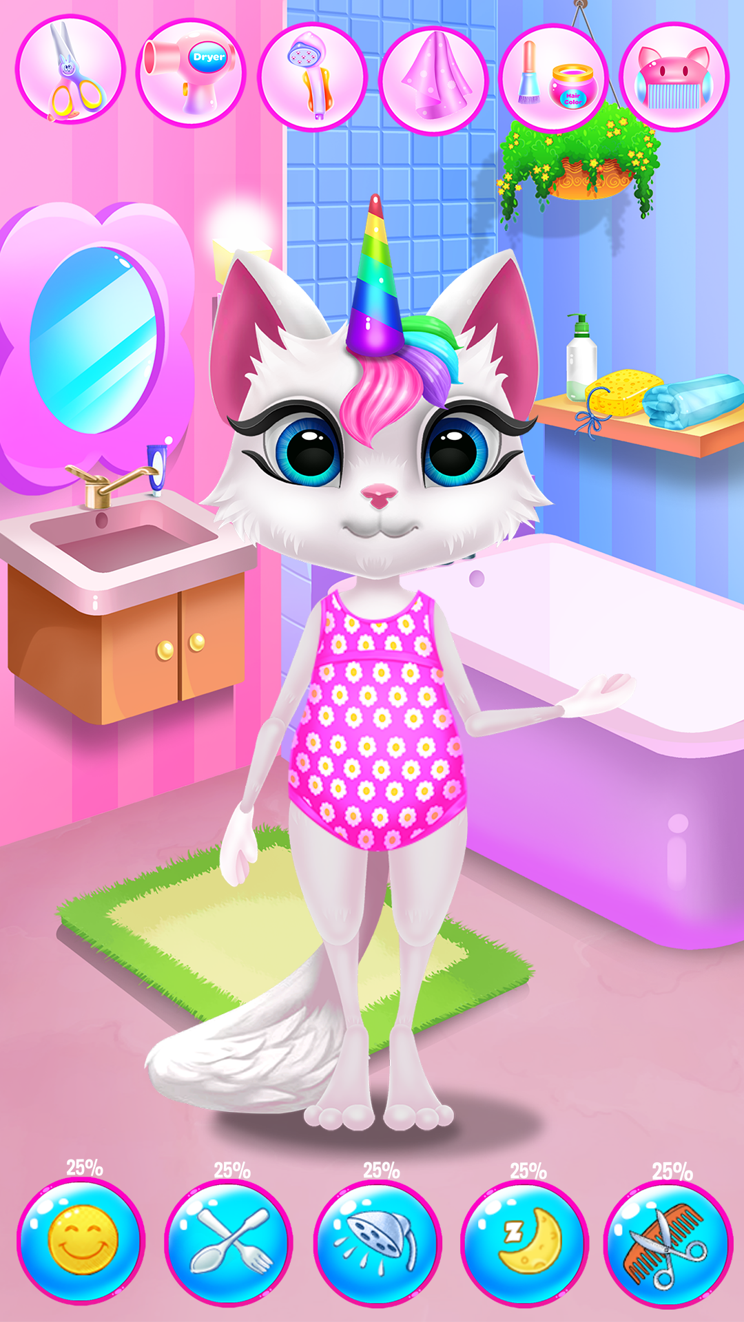 اسکرین شات 3 بازی Kitty Kate Unicorn Daily Care