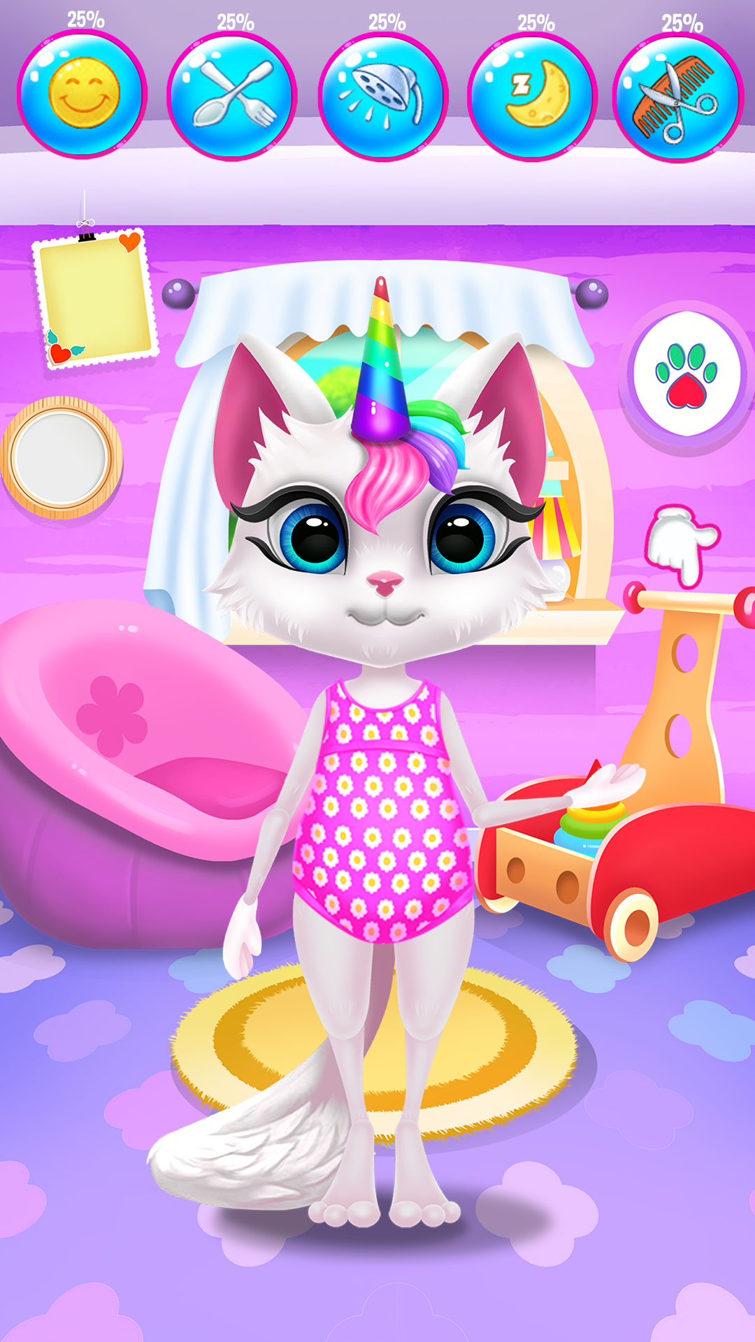 اسکرین شات 4 بازی Kitty Kate Unicorn Daily Care
