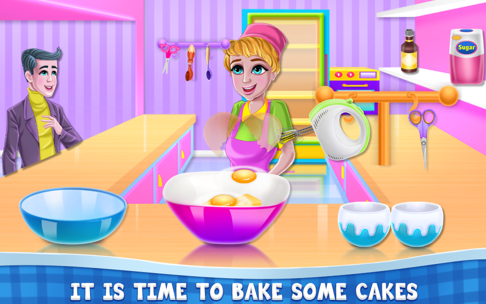 اسکرین شات 5 برنامه Bakery Land Serve and Deco