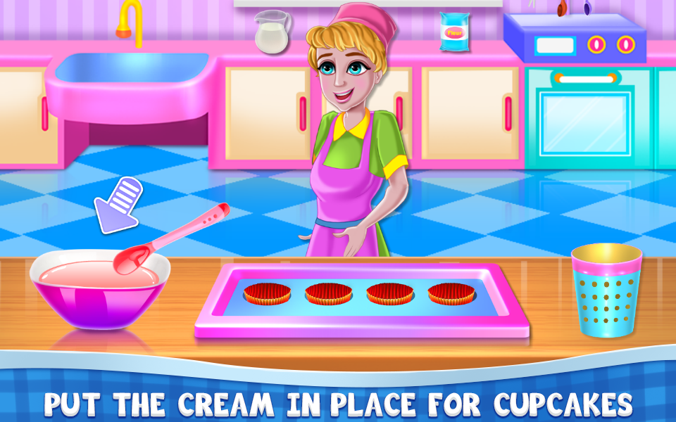 اسکرین شات 2 برنامه Bakery Land Serve and Deco