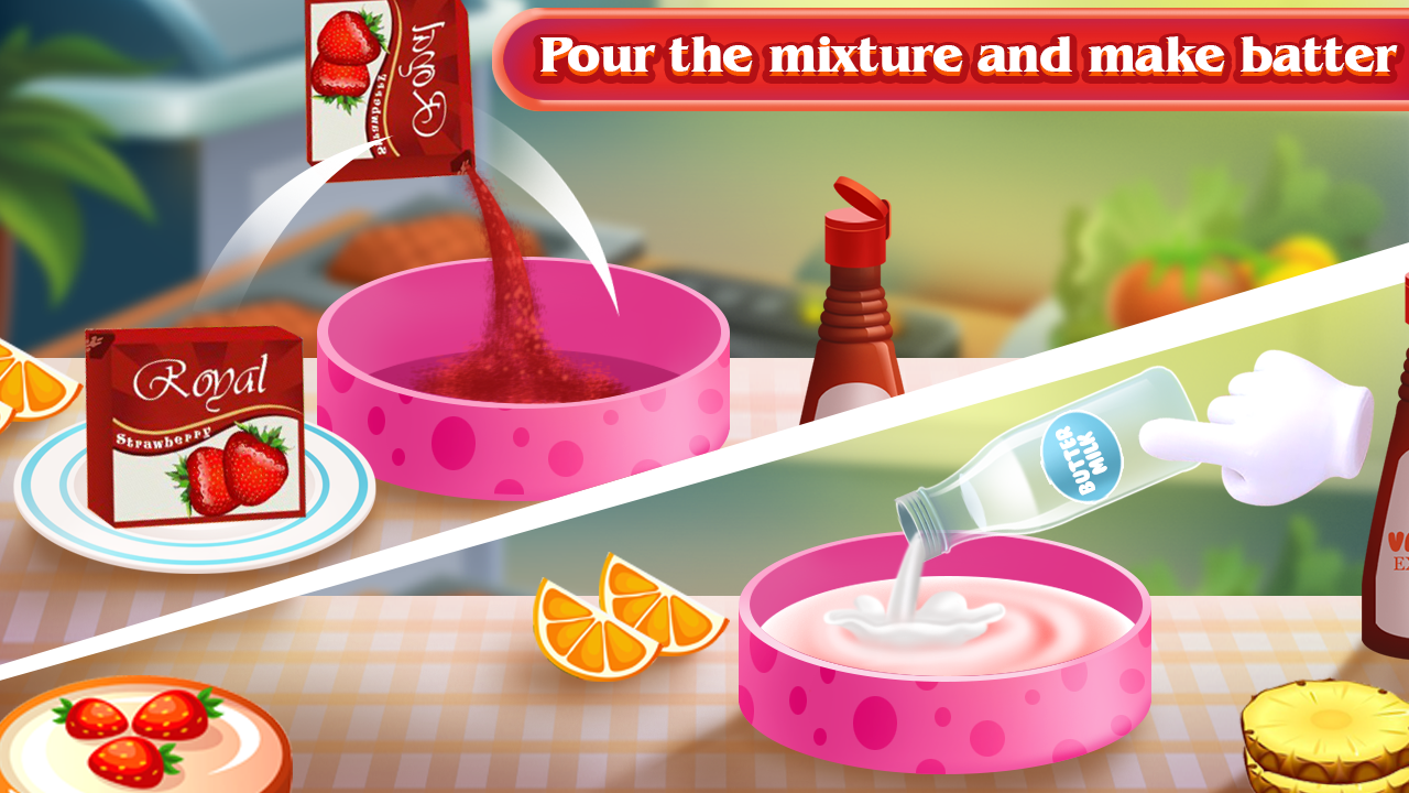 اسکرین شات 3 بازی Hazel & Mom's Recipes - Strawberry Cake