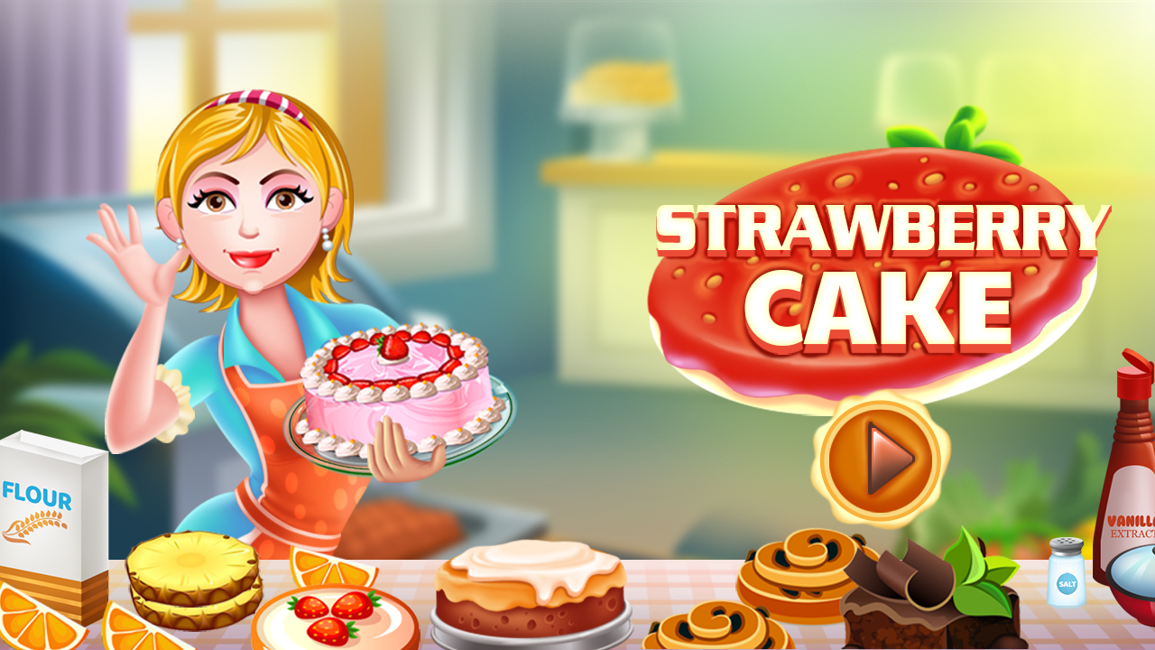 اسکرین شات 1 بازی Hazel & Mom's Recipes - Strawberry Cake