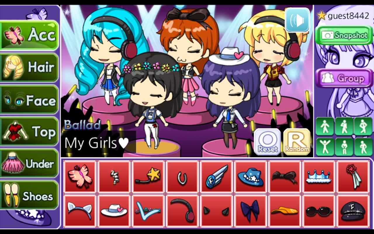اسکرین شات 1 بازی Idol Pretty Girl : dress up