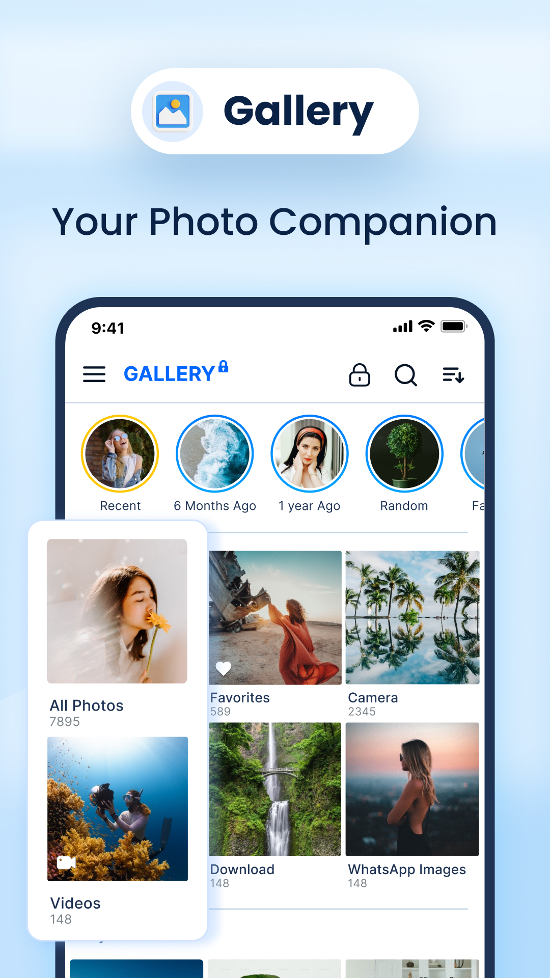 اسکرین شات 1 برنامه Gallery: Photo Gallery, Album