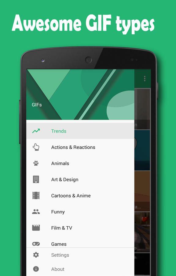 اسکرین شات 2 برنامه GIFs: Share Animated Fun