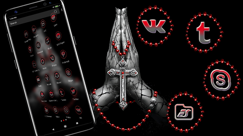 اسکرین شات 3 برنامه Jesus Cross Launcher Theme