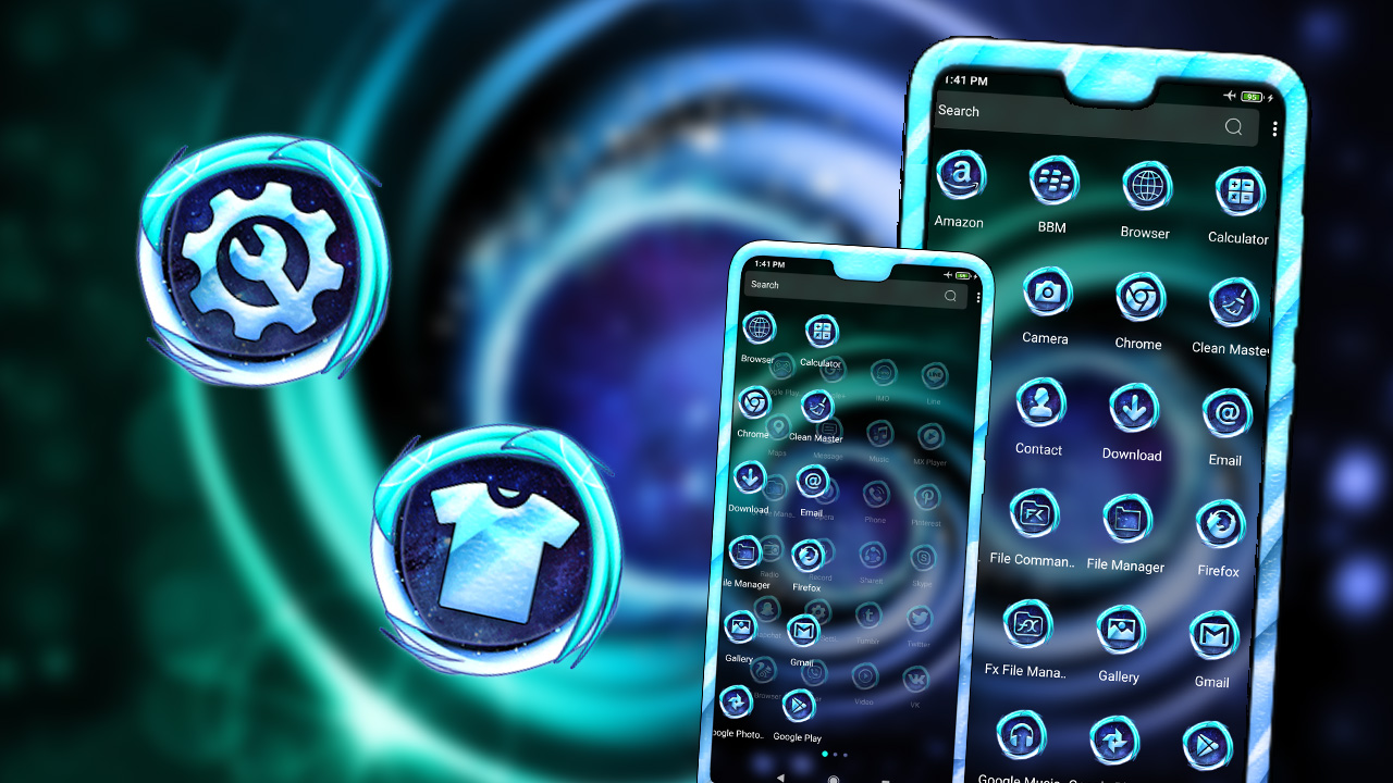 اسکرین شات 2 برنامه Spiral Nebula Launcher Theme