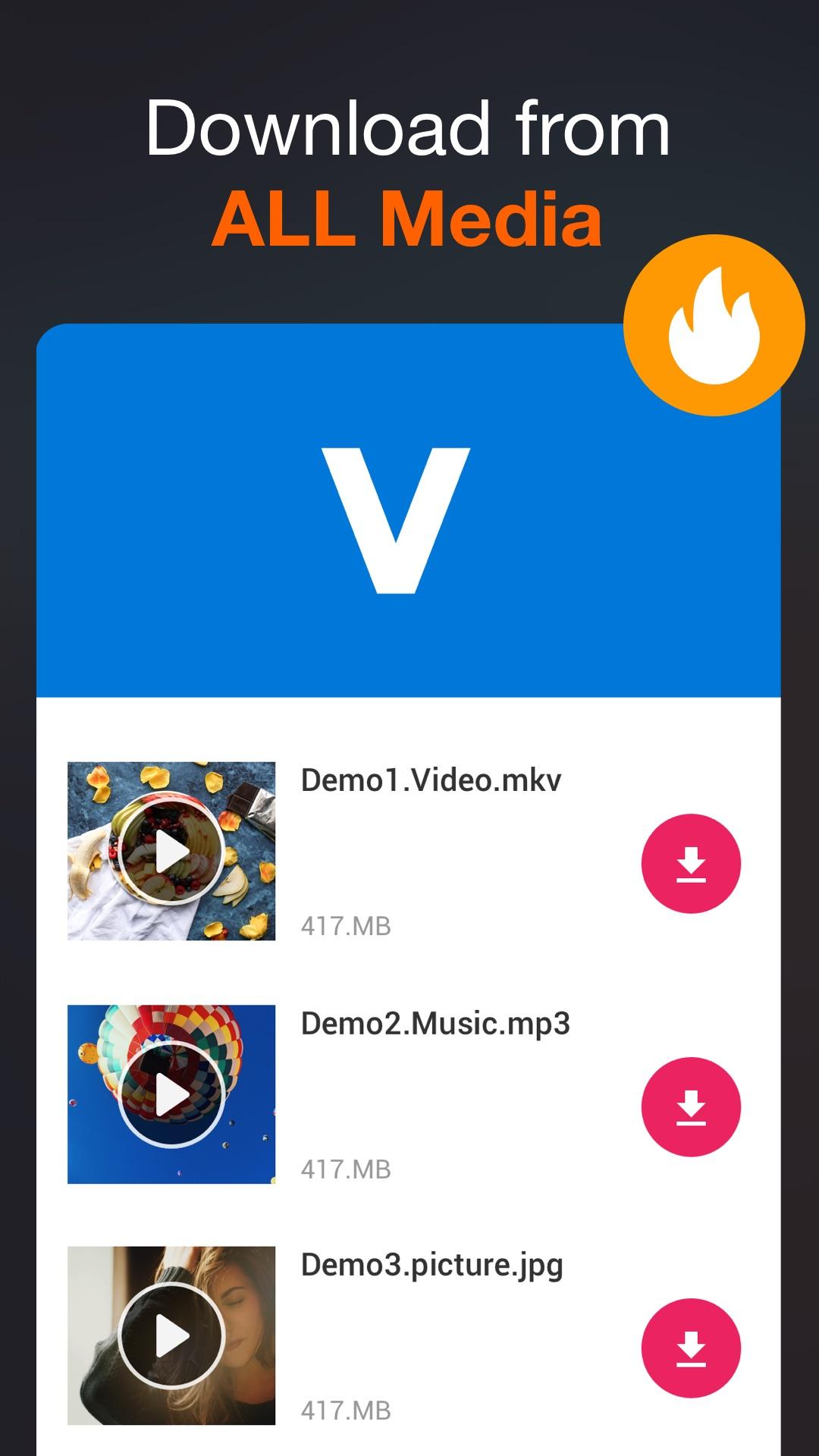 اسکرین شات 2 برنامه All Video Downloader - V