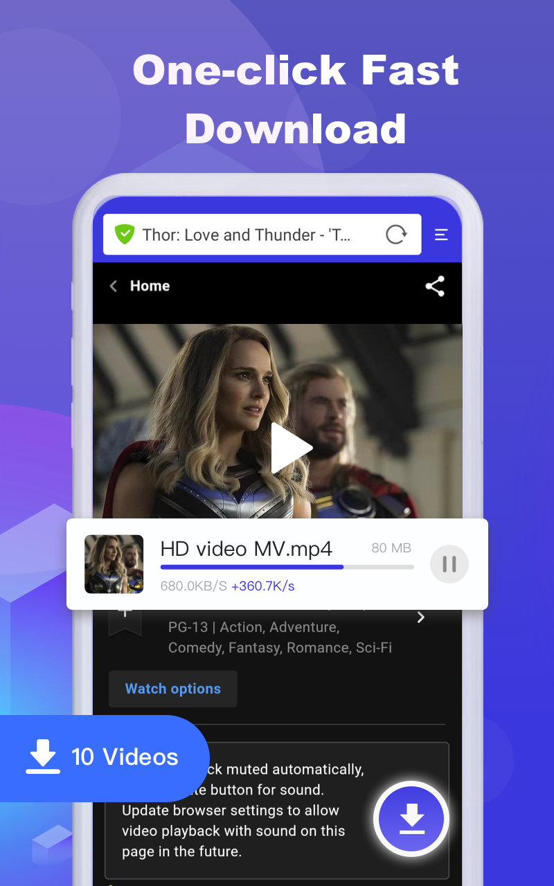 اسکرین شات 2 برنامه Video Downloader : Save Video
