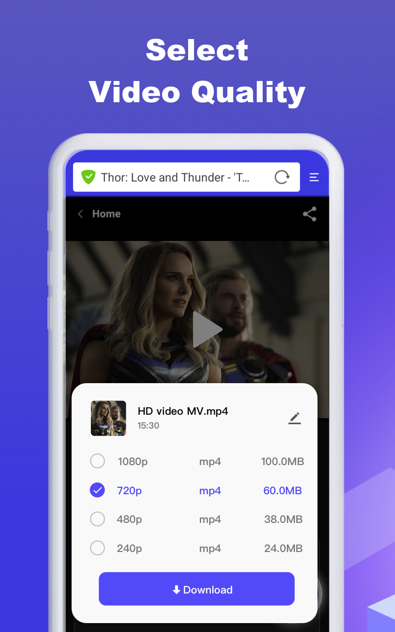 اسکرین شات 3 برنامه Video Downloader : Save Video