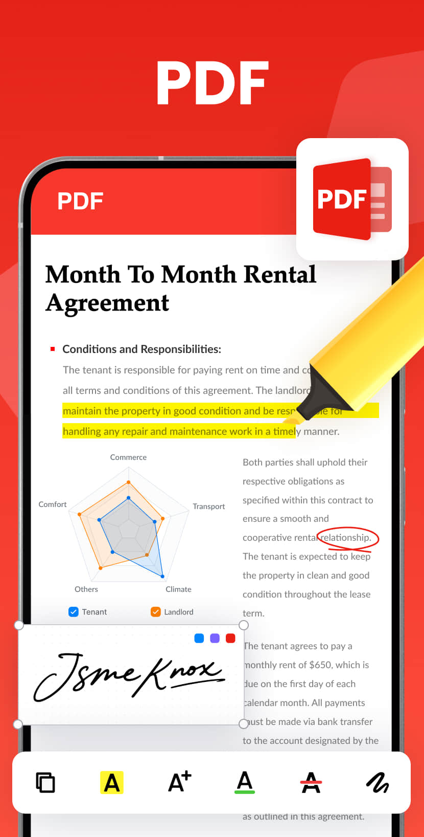 اسکرین شات 2 برنامه Document Reader - PDF Editor