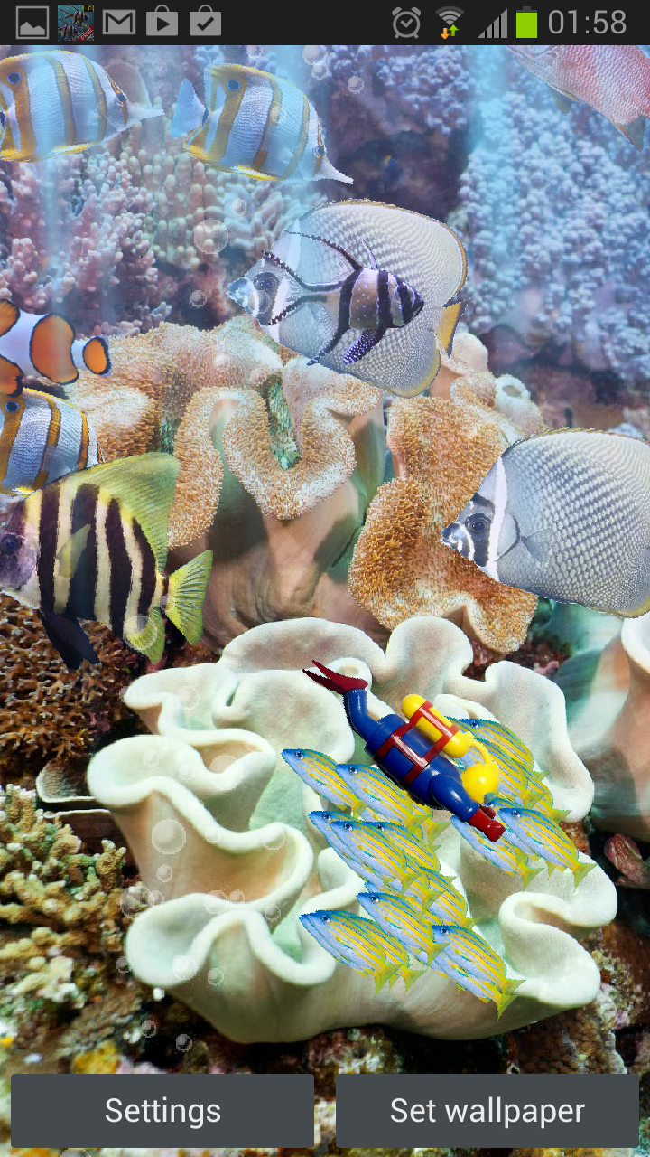 اسکرین شات 5 برنامه The real aquarium - LWP