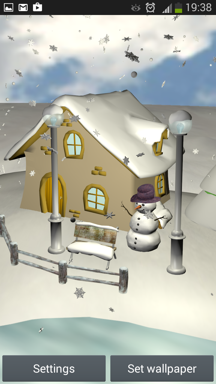 اسکرین شات 3 برنامه Snowfall 3D - Live Wallpaper