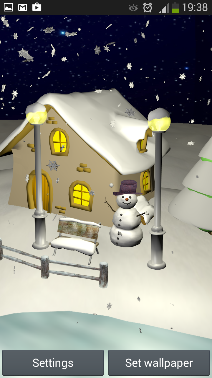 اسکرین شات 4 برنامه Snowfall 3D - Live Wallpaper