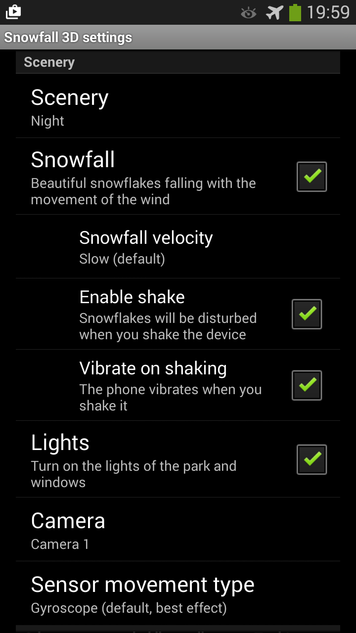 اسکرین شات 5 برنامه Snowfall 3D - Live Wallpaper