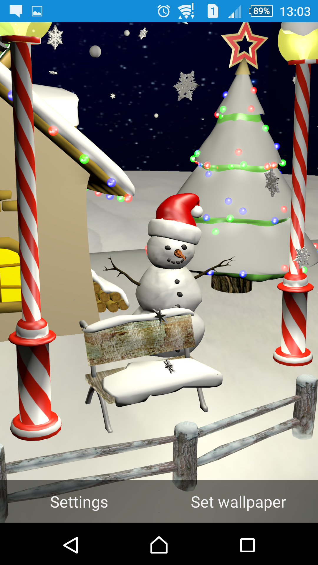 اسکرین شات 7 برنامه Snowfall 3D - Live Wallpaper